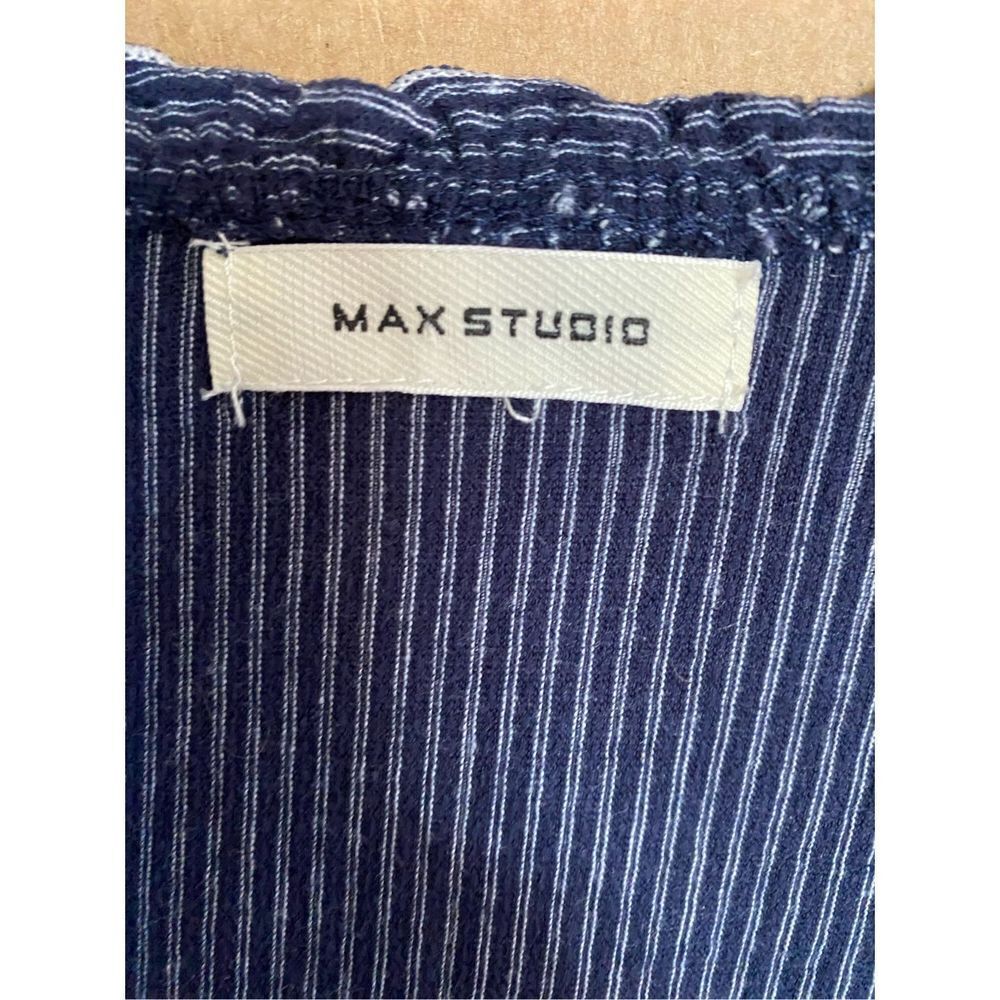 Max studio, women’s sleeveless stretch, short smocked dress - Picture 10 of 10